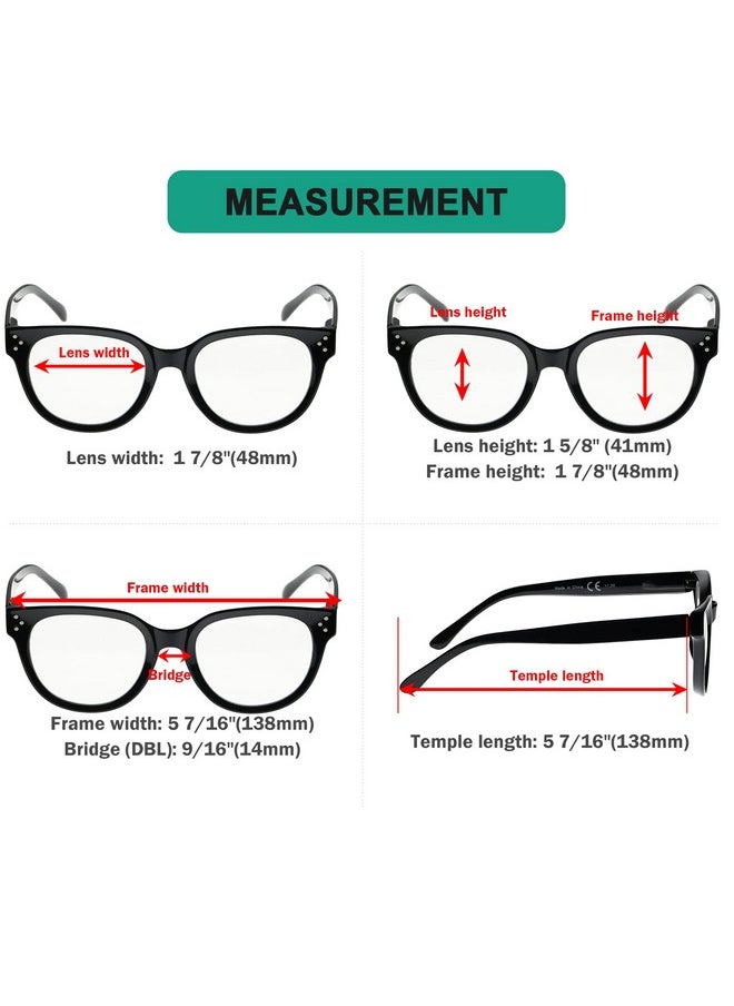Eyekepper - 4Packing Thick Sturdy Reading Glasses Women Stylish Readers - Image 1