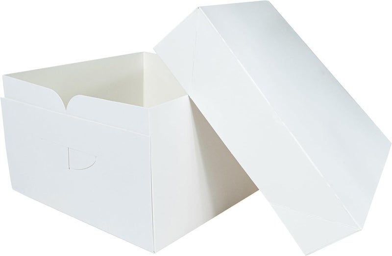 Culpitt 9" Square Cake Boxes With Lid | 10 Pack | Rigid Transport And Protection For Birthday, Wedding, And Celebration Bakes, Recyclable Cardboard Bakery Boxes - Pack Of 10 - Image 4