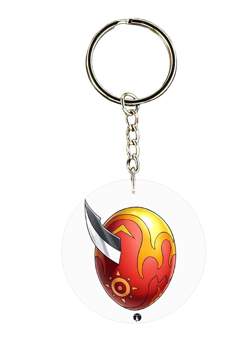 The Anime Digimon Double Side Printed Keychain