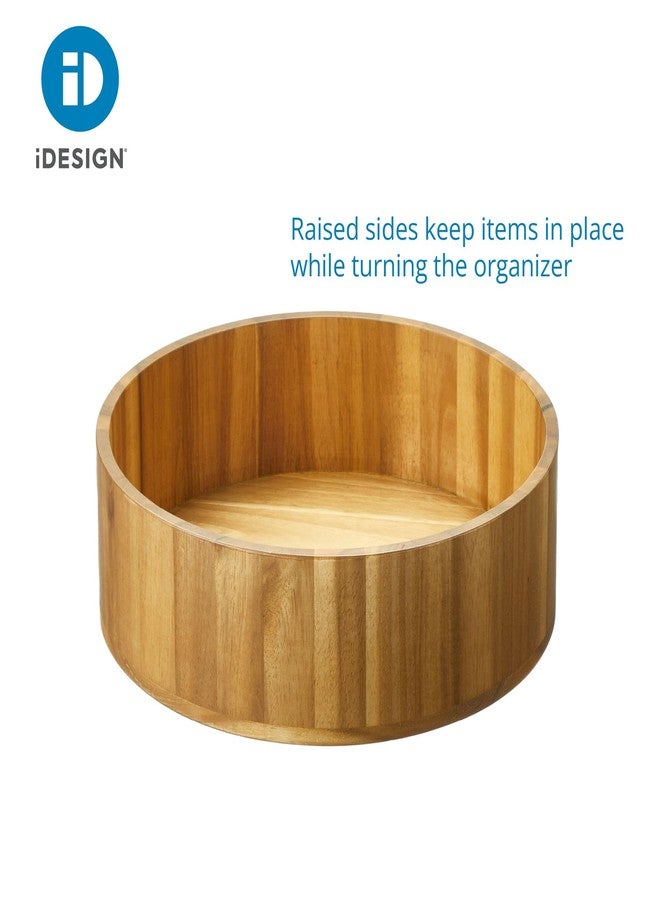InterDesign iDesign 10-Inch Round Acacia Wood Lazy Susan Organizer - Natural - Image 3