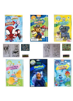 Bendon Publishing (12 Pack) Grab & Go Play Packs Kids Coloring Books With Crayons Party Favor Bulk For Boys Girls Princess Superhero Cartoon Characters Bulk Activity Books For Kids Coloring Packs Bundle  - Image 2
