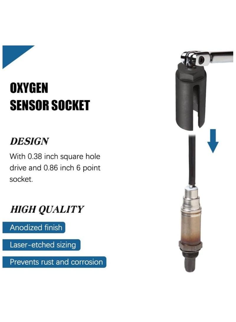 CMGTYYD Oxygen Sensor Socket, Offset Oxygen Sensor Socket 3/8 Inch Drive by 7/8 Inch 22mm Sensor from Side for Most Models of Cars Oxygen Sensor Offset Puller - Image 4