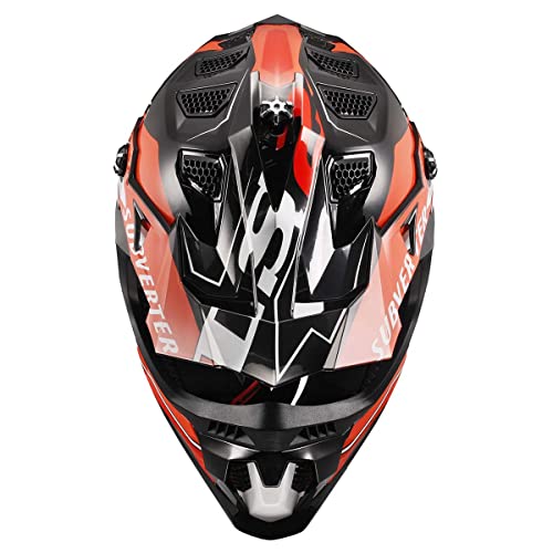 LS2 Helmets MX-Off Road Subverter Evo Helmet (Arched Gloss Black/Red/Silver - 2X-Large) - Image 3