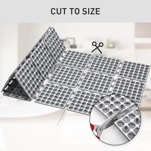 Home-Cloud HomeCloud Non-Slip Shower Mat for Bathroom & Bathtub – Anti-Skid Mat with Strong Suction Cups, Drainage Holes & Foot Massage Surface-Exfoliating Textured Bath Mat for Adults & Kids |Fold_L.Grey - Image 5