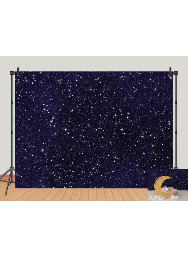 Yongqian Night Sky Star Backdrops Universe Space Theme Starry Photography Backdrop Galaxy Stars 5x3ft Vinyl Children Boy 1st Birthday Party Photo Background Newborn Baby Shower Banner Photo Studio Booth - Image 2