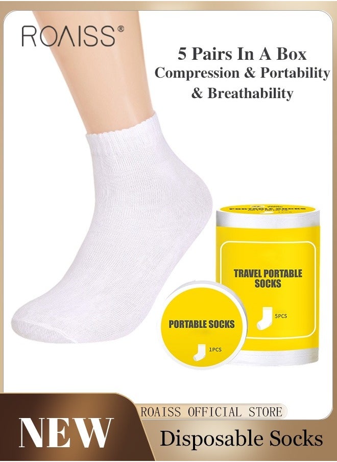 5 Pairs Disposable Mid Calf Socks for Men Portable Throwaway Compressed Cotton Socks Sweat Absorbent and Breathable Anti Foot Odor Crew Sock for Sports Business or Travel - pzsku/Z33FFC2FF793DE09A60FBZ/45/_/1707112334/b1cb3d47-b1fe-4c8b-abd4-fd3c362481a6