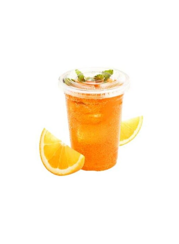 SNH Packing Juice Cup 16 Oz With Lid Clear Strong Disposable - Ideal for iced coffee, smoothies, Bubble Boba tea, milkshakes, frozen cocktails, water, sodas, juices, snacks, dessert and more 25 Pieces - Image 1