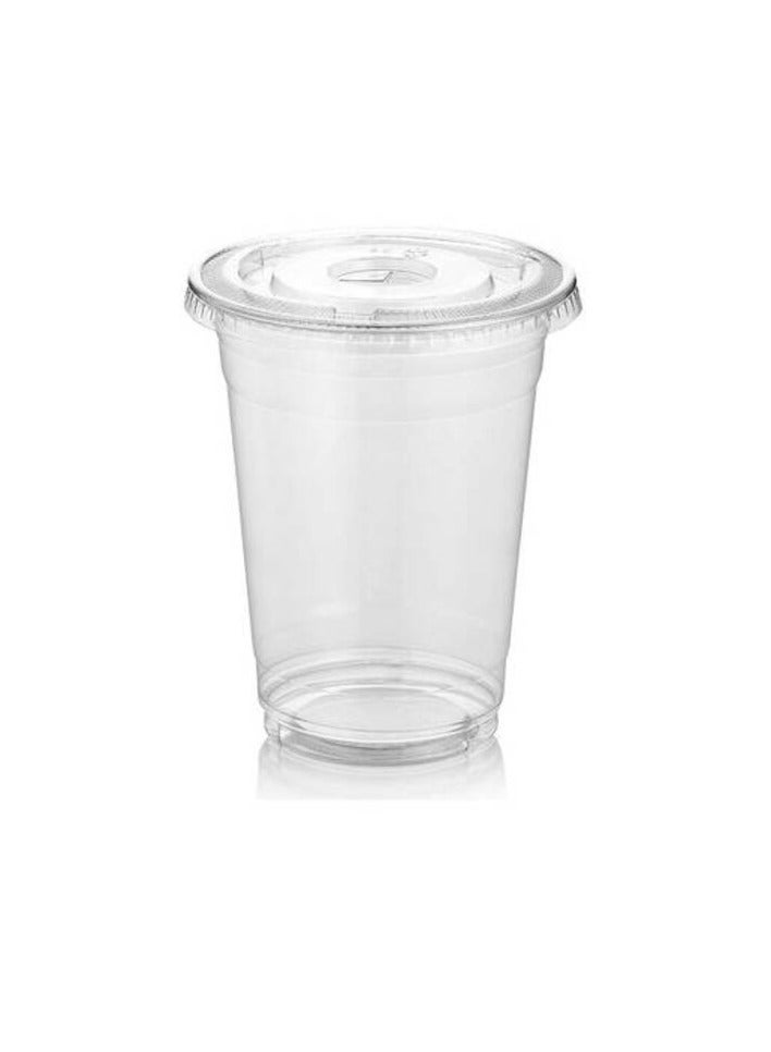 SNH Packing Juice Cup 16 Oz With Lid Clear Strong Disposable - Ideal for iced coffee, smoothies, Bubble Boba tea, milkshakes, frozen cocktails, water, sodas, juices, snacks, dessert and more 25 Pieces - Image 3