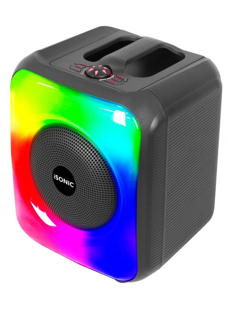 iSONIC مكبر صوت بلوتوث محمول ISONIC IS-451 مع ضوء LED، راديو FM، مدخل USB/TF وبطارية قابلة للشحن – صوت قوي وباس عميق - Image 2