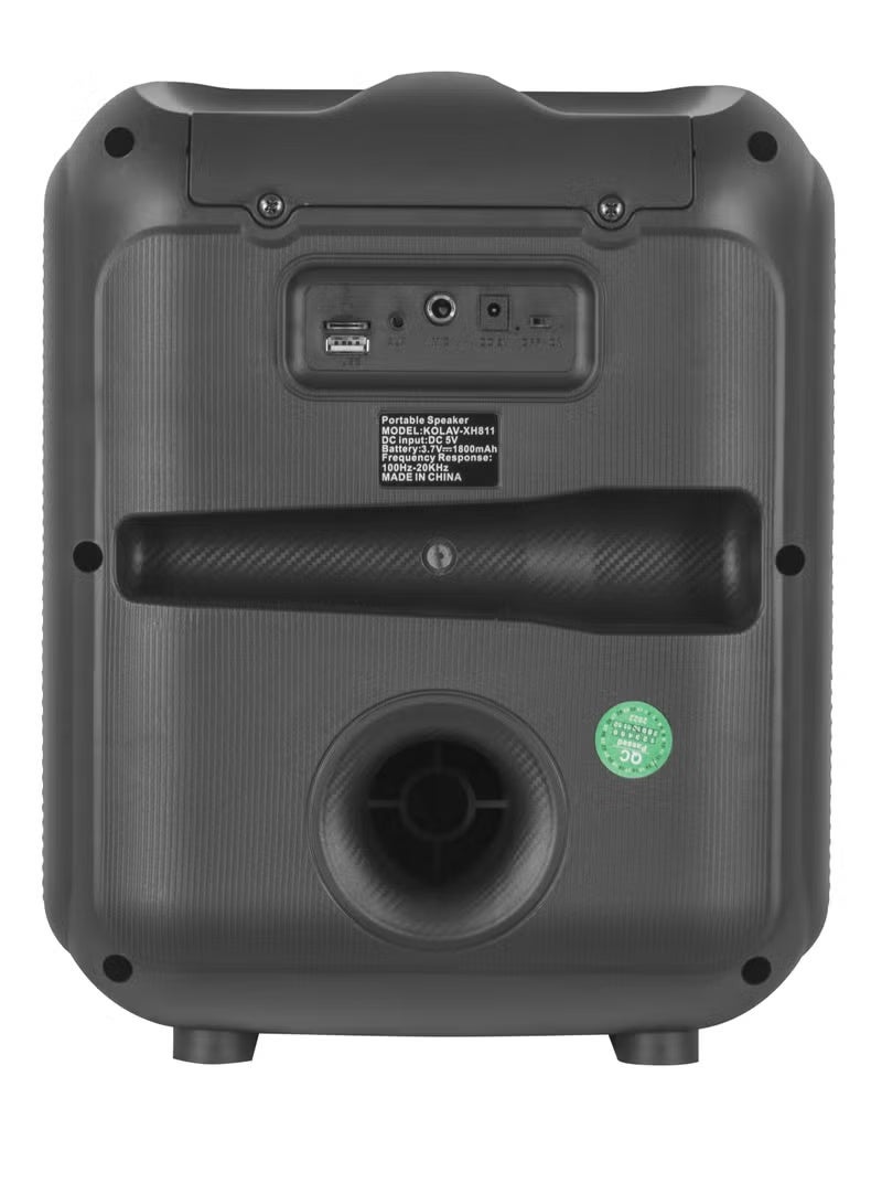 iSONIC مكبر صوت بلوتوث محمول ISONIC IS-451 مع ضوء LED، راديو FM، مدخل USB/TF وبطارية قابلة للشحن – صوت قوي وباس عميق - Image 4