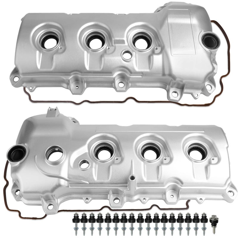 MITZONE Engine Valve Covers Left and Right Compatible with 20072012 Ford Edge Flex Fusion Taurus X MKS MKT MKZ Milan Sable 35L 37L NonTurbocharged Replace 7T4Z6582F 7T4Z6582C