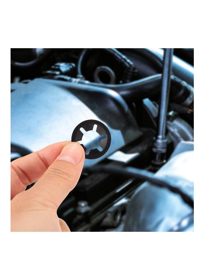 340PCS Push-On Starlock Washer Kit, 65Mn Steel Starlock Washers Assortment Quick Speed Locking Washers Set Industrial Grade Starlock Washers Universal Starlock Washer [7 Sizes] M3/M4/M5/M6/M8/M10/M12  - Image 3