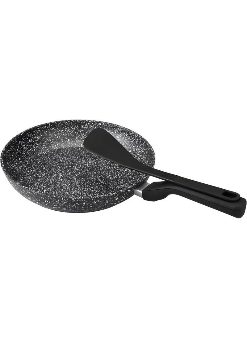 Westinghouse مقلاة ويستنجهاوس الأمريكية 30 سم غير لاصقة مع ملعقة مغناطيسية - ألمنيوم مطروق، طلاء رخام، متوافقة مع الحث، مقبض بارد الملمس - Image 1