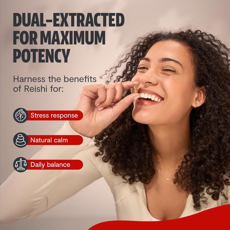 FreshCap Mushrooms Organic Reishi Capsules, 120 Count, 60 Day Supply - Image 4