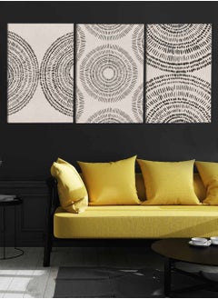 LOWHA Set Of 3 Framed Canvas Wall Arts Stretched Over Wooden Frame Various Shapes Paintings For Home Living Room Office Decor  - Image 3