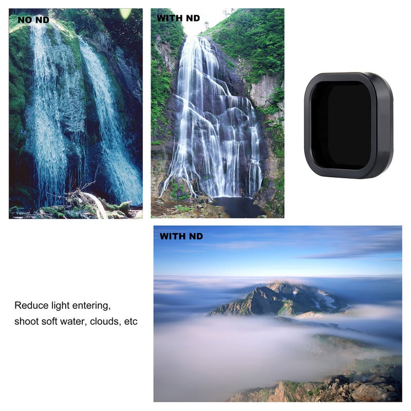 YALLSAME YALLSAME ND Filter/Snorkel Filter 6-Pack Accessories Kit for GoPro Hero 12 11 10 9 Black with ND32/16/8 CPL and 2 Color Red Filters Ideal for Standard Day Photography and Shallow Diving Recording  - Image 5