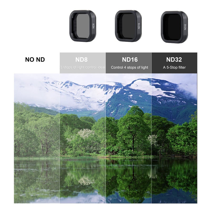 YALLSAME YALLSAME ND Filter/Snorkel Filter 6-Pack Accessories Kit for GoPro Hero 12 11 10 9 Black with ND32/16/8 CPL and 2 Color Red Filters Ideal for Standard Day Photography and Shallow Diving Recording  - Image 4