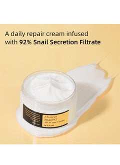 MOOYAM Advanced Snail 92 All in One Cream, Moisturizing Daily Gel Cream Intensive Facial Firming Anti Wrinkle Cream Suitable for Dry and Sensitive Skin-100g  - Image 3