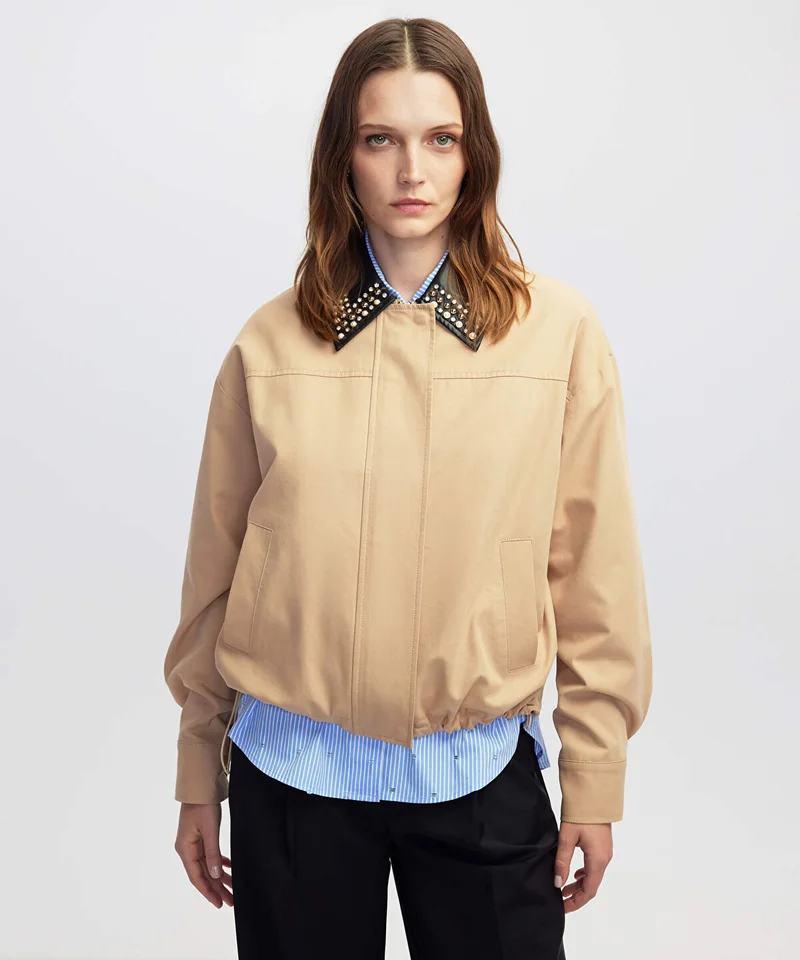 Ipekyol Contrast Collar Bomber Coat
