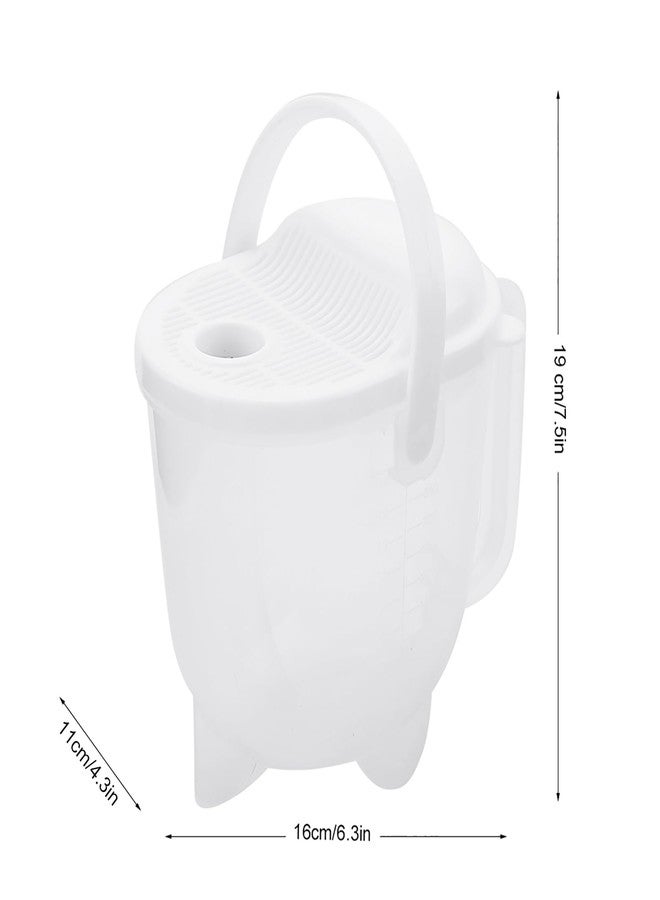 Moncer Rice Washing Bowl Colander, Rice Washing Bowl with Strainer Clear Grain Washer Strainer with Handle for Kitchen Food/Pasta 19×12×16cm - Image 3