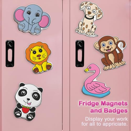 RATNA'S Mould and Paint Animal Safari DIY Kit, Create Adorable Fridge Magnets & Badges, 6 Moulds with Plaster, Art and Craft Kit for Ages 5+ - Image 4