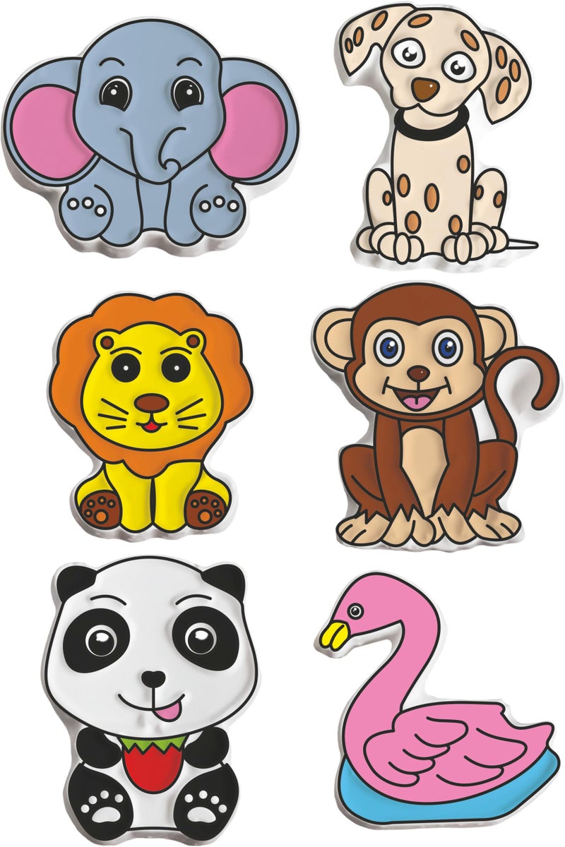 RATNA'S Mould and Paint Animal Safari DIY Kit, Create Adorable Fridge Magnets & Badges, 6 Moulds with Plaster, Art and Craft Kit for Ages 5+ - Image 5