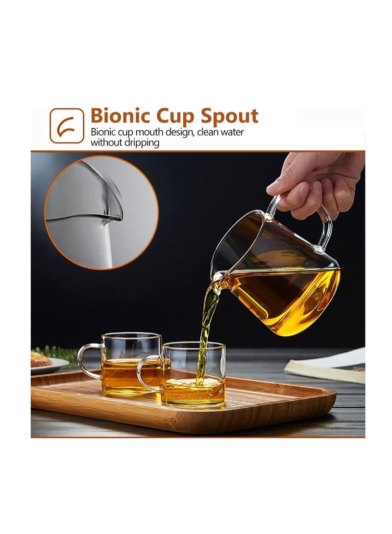 Glass Tea Dispenser, Heat Resistant Tea Fair Cup, Glass Teapot with Removable Stainless Steel Infuser, Borosilicate Glass Tea Pots for Blooming and Loose Leaf Tea Maker (450ml, C) - Image 5