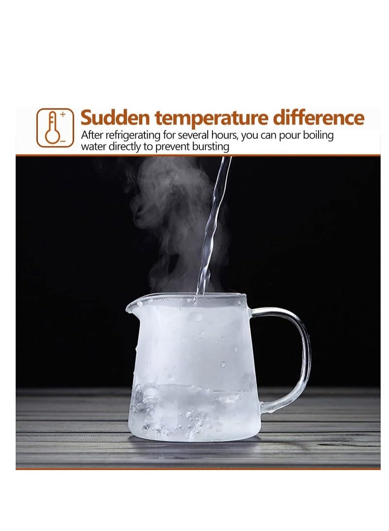 Glass Tea Dispenser, Heat Resistant Tea Fair Cup, Glass Teapot with Removable Stainless Steel Infuser, Borosilicate Glass Tea Pots for Blooming and Loose Leaf Tea Maker (450ml, C) - Image 4