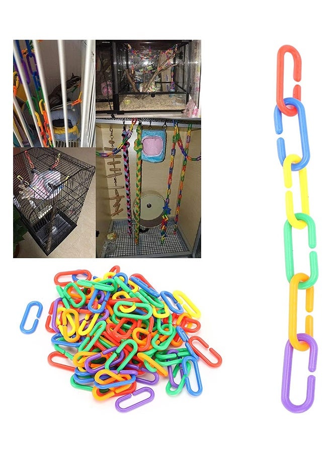 Plastic Chain Links, Colorful DIY Learning Toys, Educational Pet Chew Toys for Children, Classroom, Bird, Sugar Glider, Rat & Small Pets - Image 5