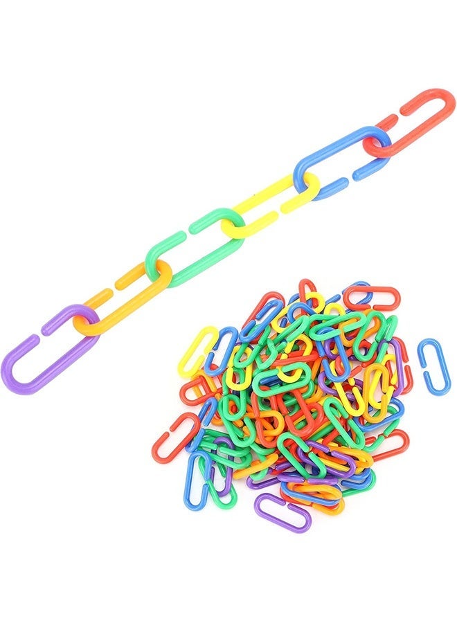 Plastic Chain Links, Colorful DIY Learning Toys, Educational Pet Chew Toys for Children, Classroom, Bird, Sugar Glider, Rat & Small Pets - Image 3