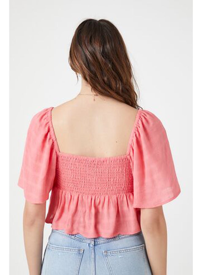 FOREVER 21 Plaid Crochet Crop Top - Image 4