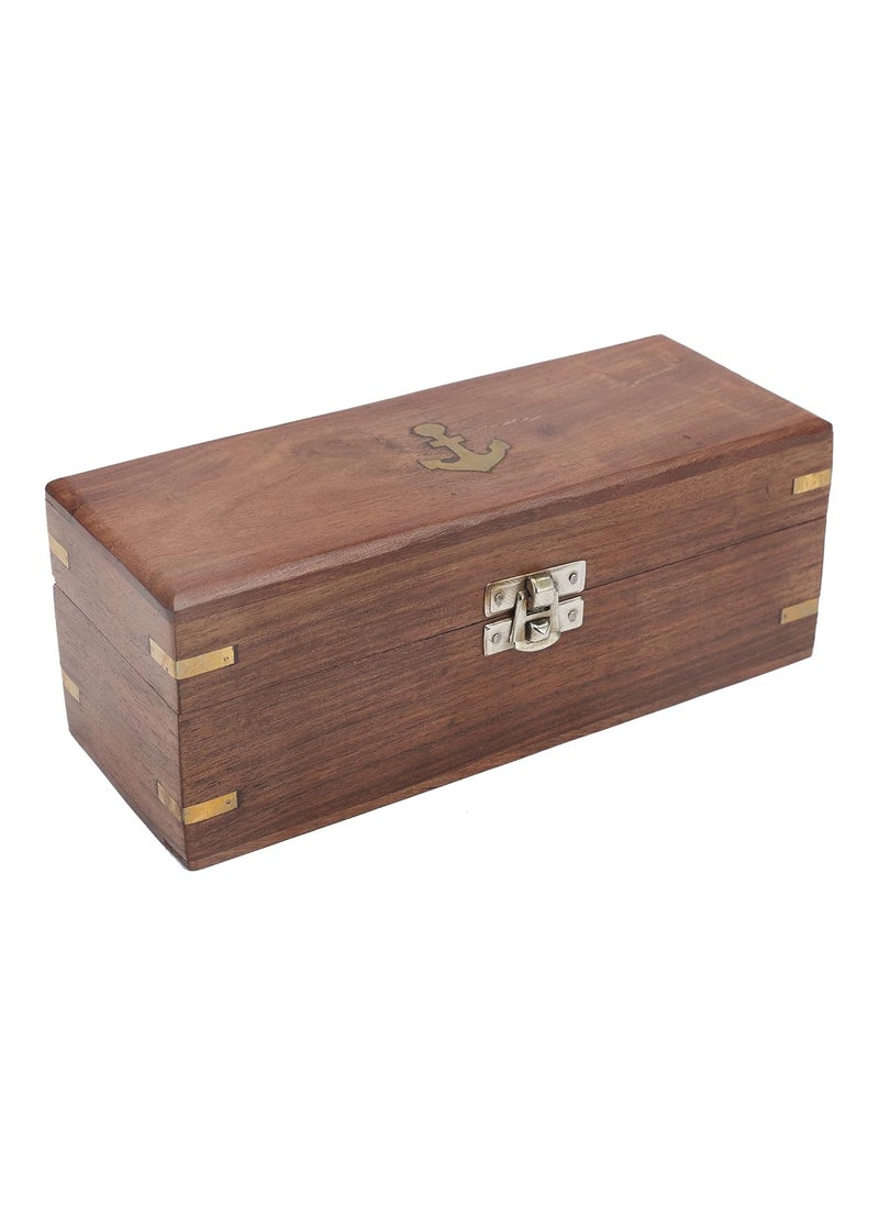 Ximdeco Ximdeco Nautical Brass Antique Vintage Style Opticals Telescope Lens 195 Inches with Wooden Sheesham Box  - Image 5