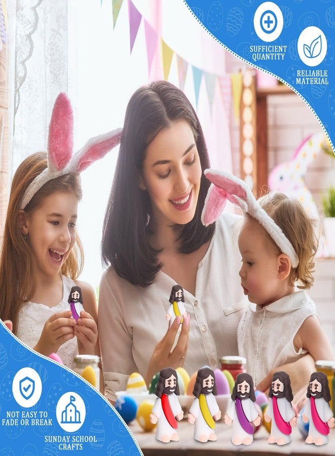 Barydat مجموعة باريدات من 100 قطعة من مجسمات يسوع الصغيرة، مثالية للعب الغميضة، لعبة صغيرة للمسيح المخلص، هدايا دينية لحفلات عيد الفصح، الكنيسة، مدرسة الأحد، الحرف اليدوية، هدايا التعميد (متعددة الألوان). - Image 3