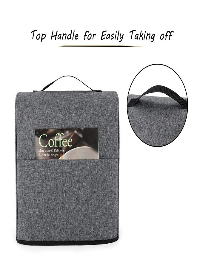 CURMIO Coffee Maker Dust Cover Compatible for Keurig K-Mini and K-Mini Plus, Coffee Making Machine Cover with Pockets for K Cup, Cover Only - Image 4