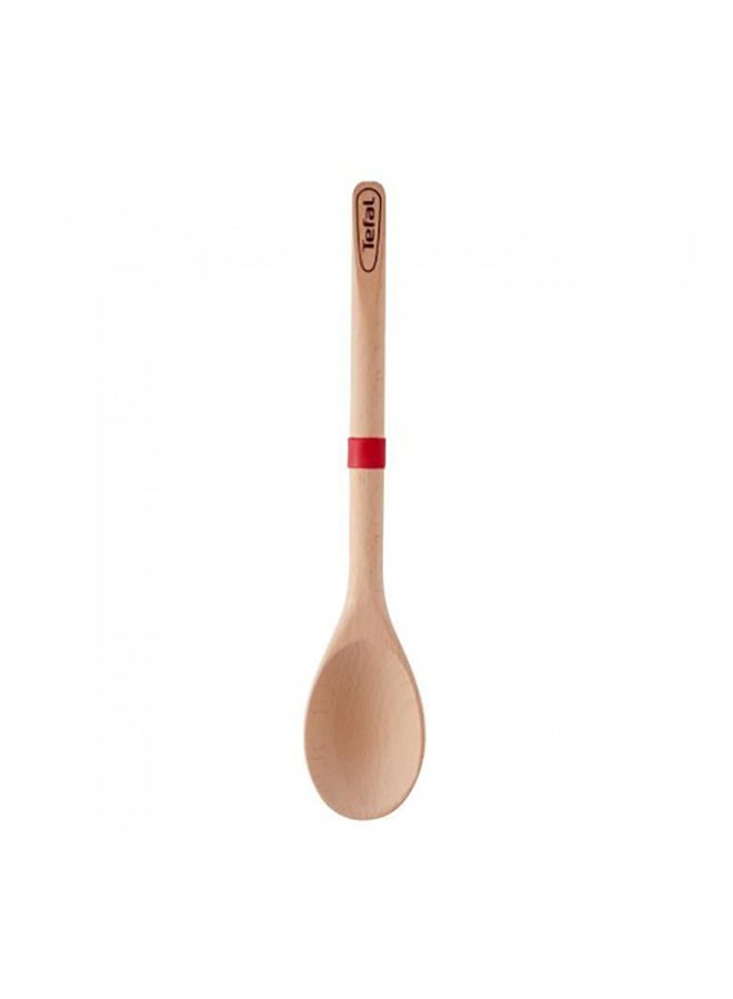 Tefal Ingenio Heat Resistant Non-scratch Wood Spoon Brown - Image 1