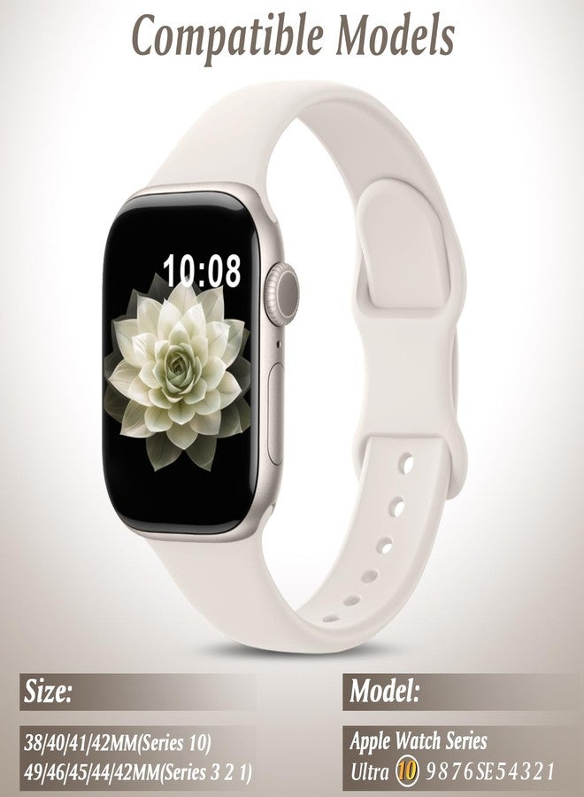 EOMTAM Patenting 10 Pack Sport Bands Compatible with Apple Watch Bands Women Men 40mm 41mm 38mm 45mm 44mm 42mm 46mm 49mm,Silicone iWatch Bands Waterproof Strap for iWatch Series 10 9 8 7 6 5 4 SE Ultra - Image 4