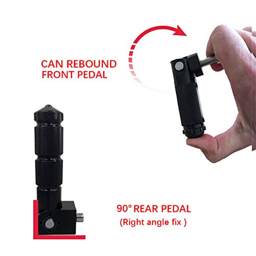 PACEWALKER 8mm Motorcycle Footpegs Universal Foldable Foot Pegs CNC Non-Slip Foldable Aluminum Pegs Compatible with Yamaha Honda Suzuki Kawasaki Ducati Aprilia Electric Motorbikes ATV - Image 3