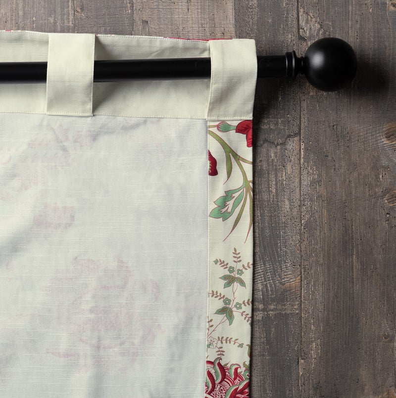 ميزون دي هيرمين Maison D 'Hermine 100 ٪ Cotton Stain Ramage Fire Brick اثنين من الستائر لوحات غرف المعيشة في مكاتب غرف النوم المصممة مع جيب قضيب وحلقة سهلة التعليق 50 "x84" - Image 5