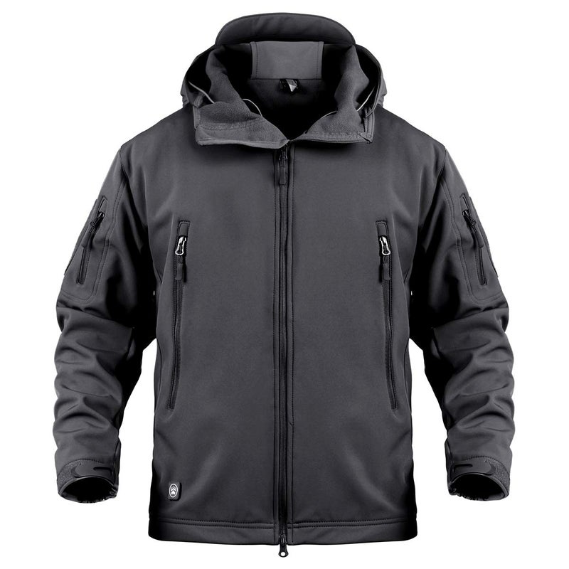 ReFire Gear Men's Army Special Ops Military Tactical Jacket Softshell Fleece Hooded Outdoor Coat - Image 1
