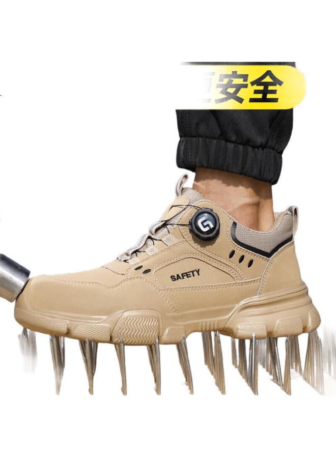 Fumer Men'S Steel Toe Anti-Smashing Anti-Stab Soft Bottom Waterproof Anti-Odor Safety Work Site Functional Shoes F055L 37 - Image 1