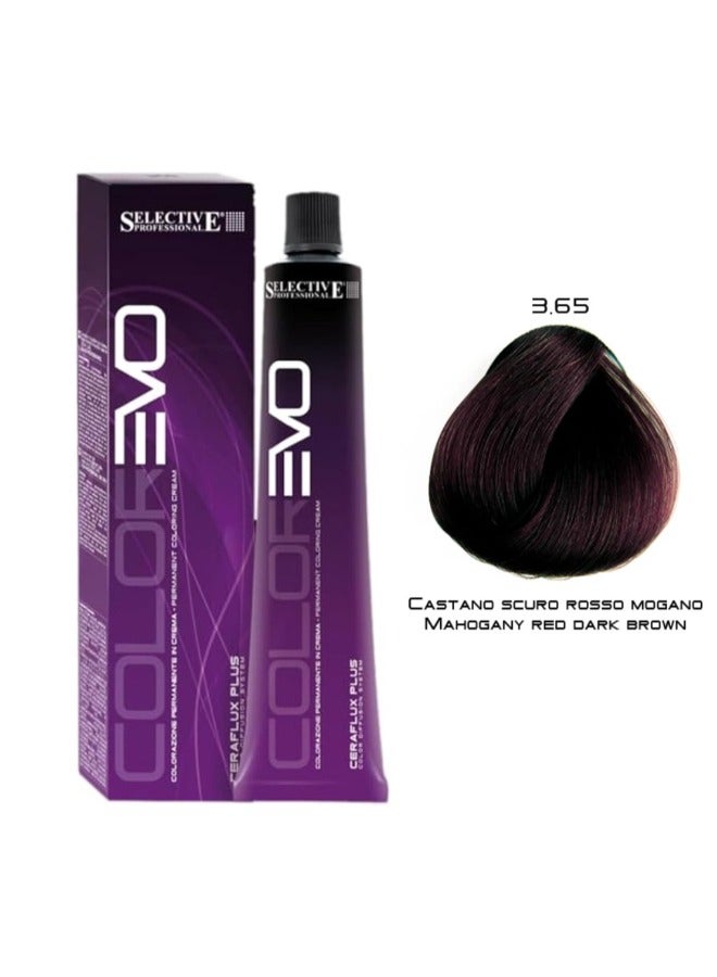 Selective Professional Selective ColorEvo Cream Hair 3.65 Mahogany Red Dark Brown 100 Ml - Image 1