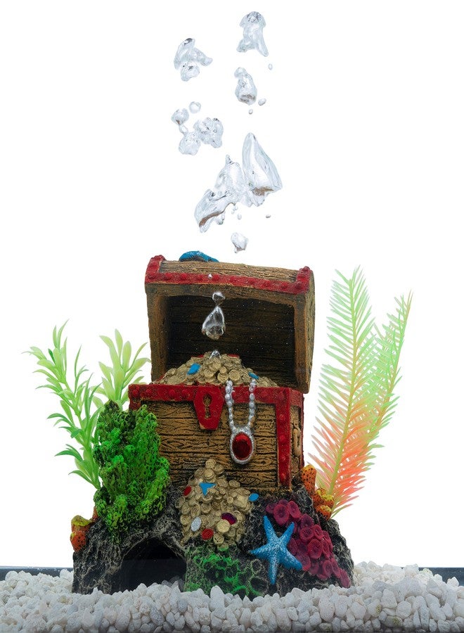 GloFish Aquarium Décor and Pump, Treasure Chest Air Pump Decoration for Fish Tanks, Multicolor - Image 3