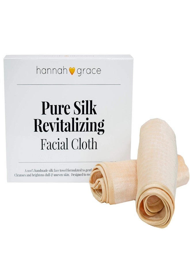 Hannah Grace anti-aging gentle face exfoliator washcloth. Promotes healthy, smooth, luminous skin - Exfoliating face towel - 2 Pack natural purifying face washcloths - 100% 6A mulberry silk(Champagne) - Image 3