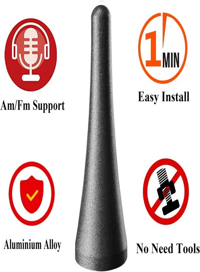 RooFox 3.8 Inch Aluminum Antenna for Ford Transit (2013-2024), Ford Transit Antenna Replacement, Ford Transit 150 250 2013 2014 2015 2016 2017 2018 2019 2020 2021 2022 2023 2024 - Image 2