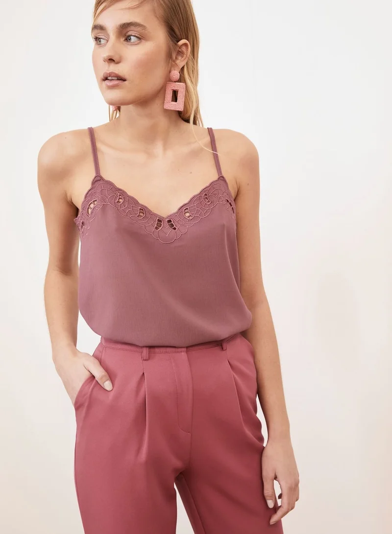 trendyol Lace Detail Top