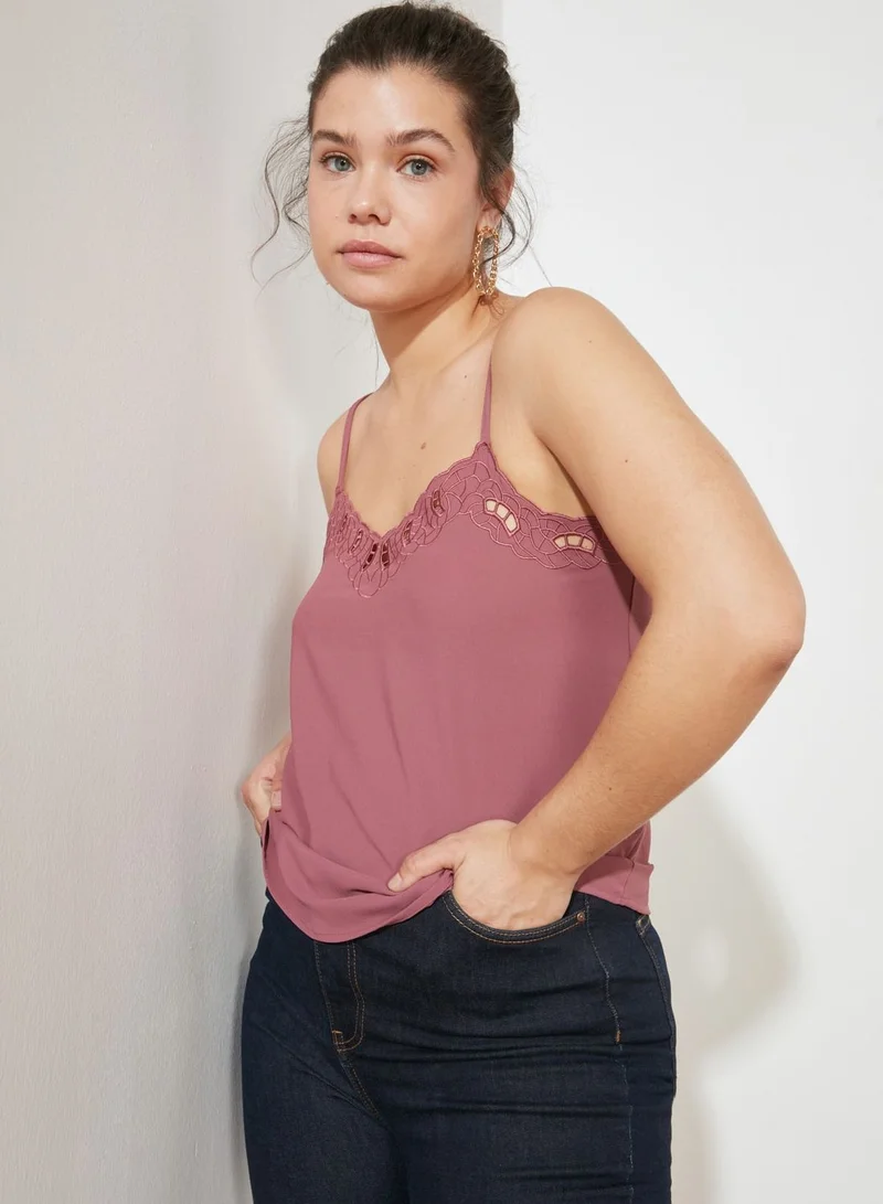 trendyol Lace Detail Top