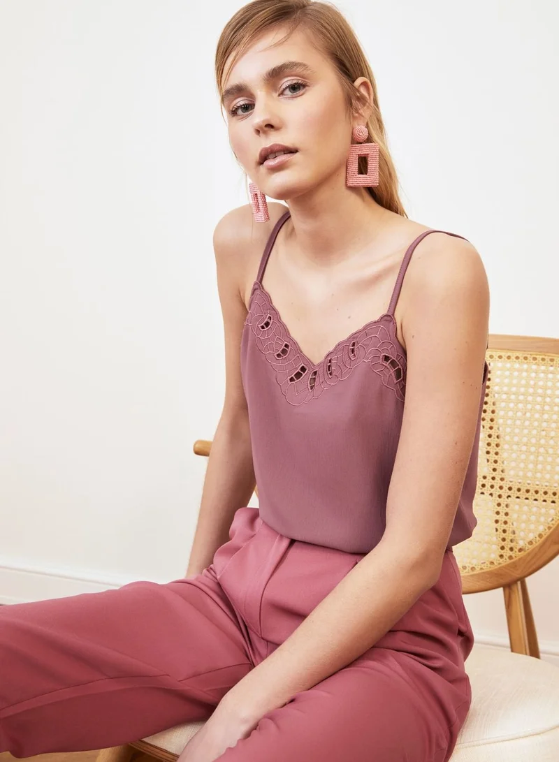 trendyol Lace Detail Top