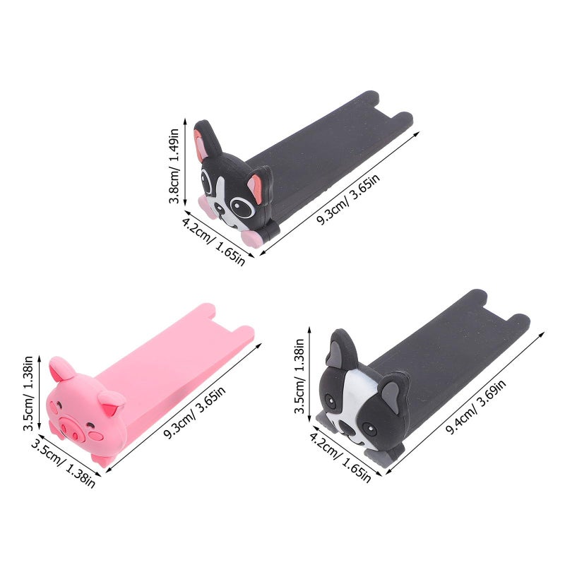 3 Pcs Cartoon Animal Door Stopper Set Anti Pinch Anti Slam Pet Wedge - Image 3