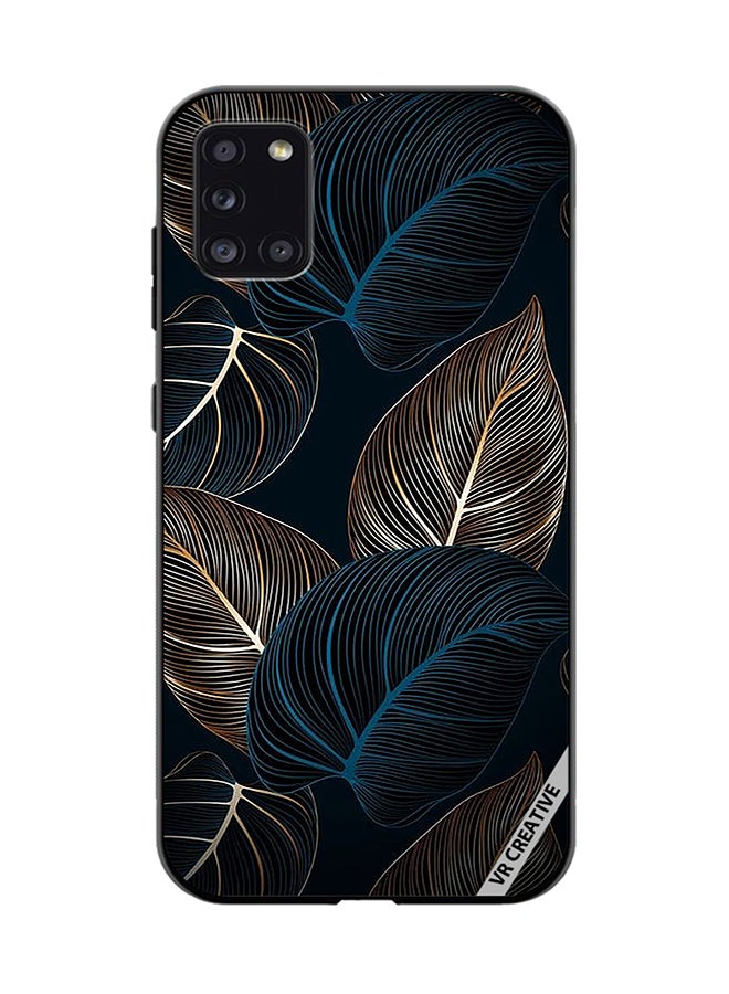 VR CREATIVE Protective Case Cover For Samsung Galaxy A31 Banana Palm Tree Leaves Pattern Design Multicolour - Image 1