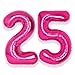 SUWEN 40 Inch Large Hot Pink 25 Balloon Numbers Big Foil Helium Number Balloons 09 Jumbo Happy 25th Mylar Birthday Party Decorations for Women 52 Anniversary Party Supplies - Image 2
